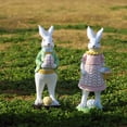 thumbnail image 7 of Easter Egg Craft, Rabbit Easter Decorative Figurine, Outdoor Garden Courtyard Art, Decorative Ornament for Home, Garden, Patio, Hallway & Outdoor Festival Decoration, Pink, 3.9*4.5*12in, 7 of 7