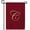 Letter C, variant on America Forever Monogram C Garden Flag, 12.5 x 18 inch Double Sided, Personalized Initial Flag, Burgundy Gold Letter Banner