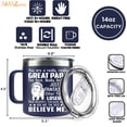 thumbnail image 3 of Taza aislante de acero inoxidable AMAZPRINTS 400 ml para Papa, 3 of 7