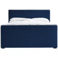 thumbnail image 3 of Meridian Furniture Dillard Navy Velvet Full Bed, 3 of 6