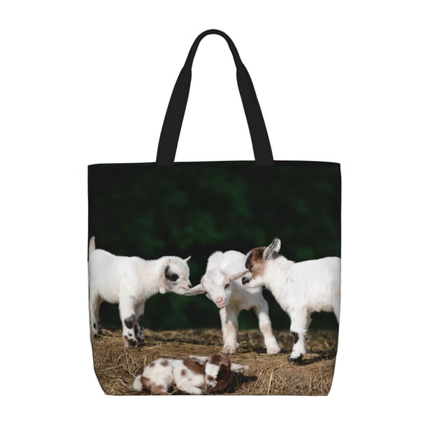 Balery Cute Goat Baby Bolsa de Mano para Mujeres con Cremallera, Bolsa de Gimnasio con Compartimentos, Bolsa para Laptop, Bolsa para Trabajo