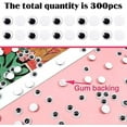 thumbnail image 4 of Nvzi 300pcs 6mm Plastic Wiggle Googly Eyes Self Adhesive Black Round Sticker Eyes DIY Arts Crafts Scrapbooking Accessories, 4 of 5