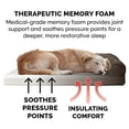 thumbnail image 4 of Furhaven Cama de espuma viscoelástica para perros grandes/medianos con refuerzos extraíbles y funda lavable, para perros de hasta 55 libras - Sofá de felpa y gamuza - Espresso, grande, 4 of 5