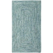 Capel 0110QS002000 Sea Pottery 2' x 3' Rectangle Synthetic Braided Stripes Outdo