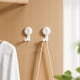 thumbnail image 4 of Gancho Giratorio | Gancho de Pared Adhesivo Ajustable 360° | Plástico Abs Resistente | Colgador Sin Dejar Rastro para Baño, Cocina y Oficina | Paquete de 4, Blanco, 4 of 6