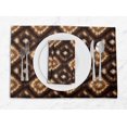thumbnail image 1 of S4Sassy Brown Diamond Tie-Dye Everyday Washable Placemats With Napkins Dining Table Decor, 1 of 3