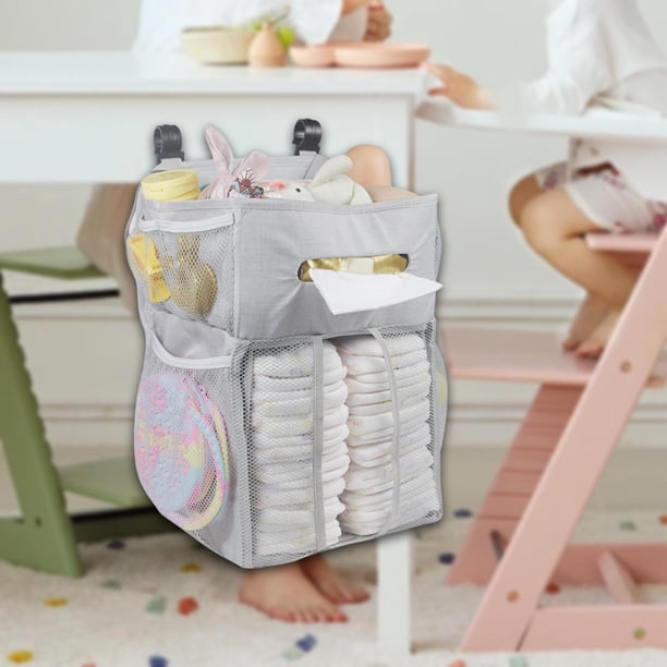 Bolsa de almacenamiento para colgar pañales Hugo apilador de pañales estante colgante gris