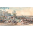 thumbnail image 2 of Eugène Lami 24x15 Black Ornate Framed Double Matted Museum Art Print Titled: Compiegne Camp, 1698 (ca. 1860), 2 of 5