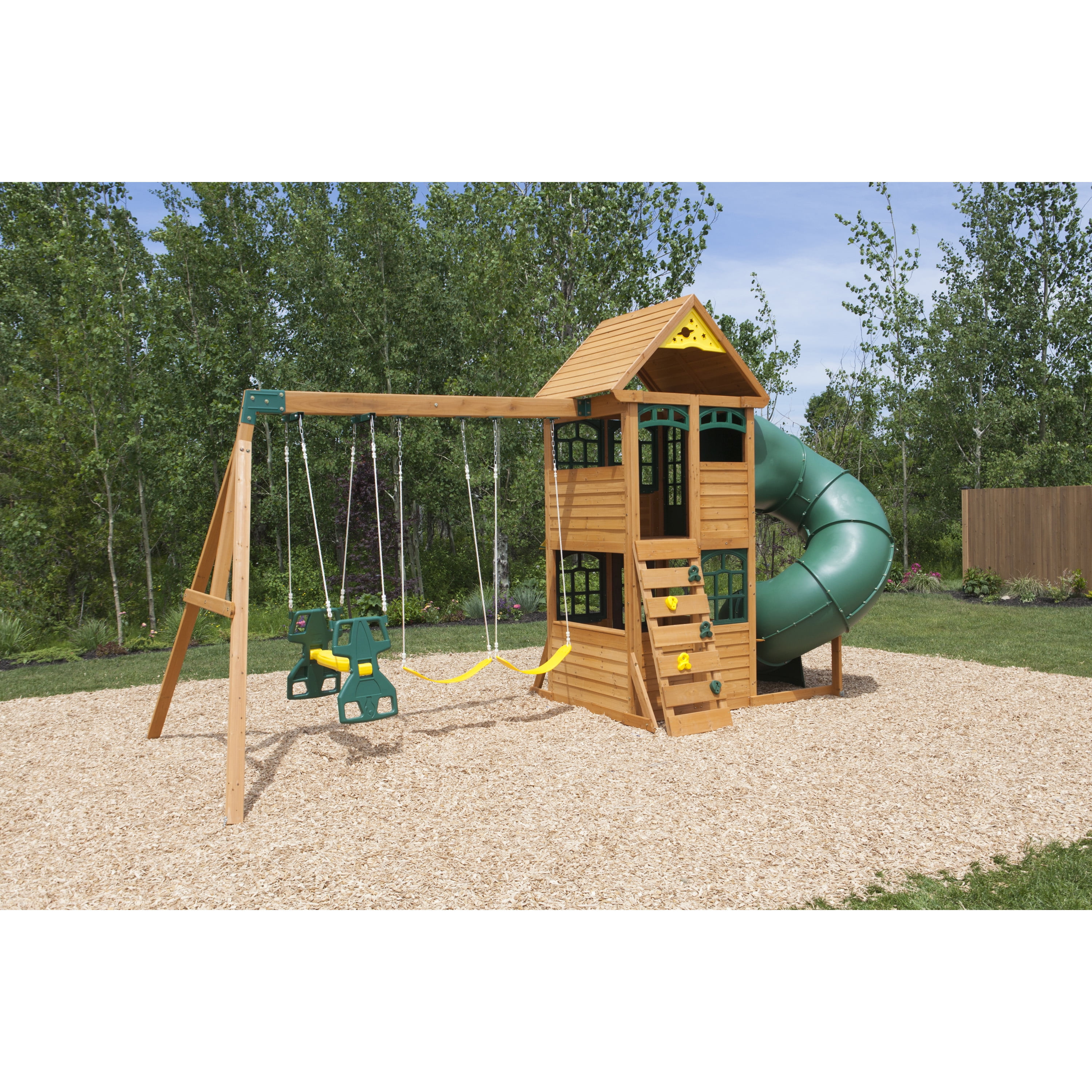 big backyard cloverdale wooden playset by kidkraft