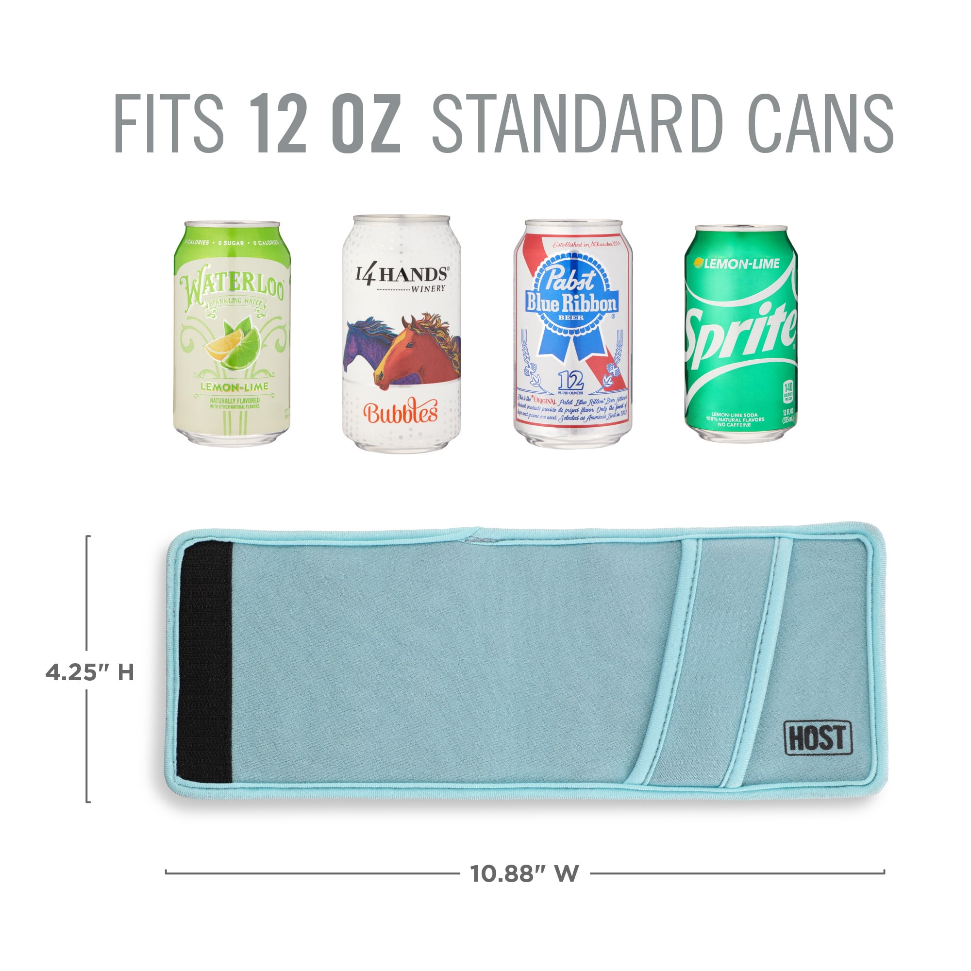 Host Insta-Chill Standard Can Sleeve for Beer, Juice, Set of 3, Multicolor