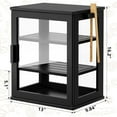 thumbnail image 3 of Black Bread Box for Kitchen Countertop, Large 3 Layers Bread Storage Container for Homemade Bread with Window, Farmhouse Breadbox Organizer for Kitchen, Cabinet, Pantry (Black, Meduim), 3 of 8