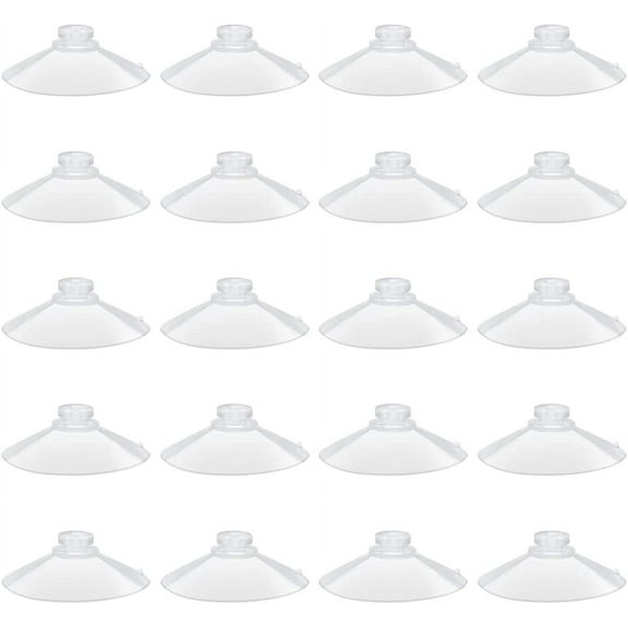20 Pieces Clear Suction Cups 55mm Clear Suction Cups 55mm Without Hooks Without Holes, Professional Strength Large Plastic Sucker Pads for Home Kitchen Car Festivals Decoration Bird Feeder