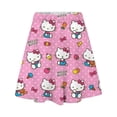 thumbnail image 3 of Falda Kawaii de Hello Kitty con dibujos animados de Anime Kuromi Cinnamoroll Sanrio Y2K, vestido holgado de corte a a la moda para mujer, media falda, 3 of 4
