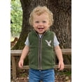 thumbnail image 4 of Cjfdfy Toddler Baby Boy Fleece Vest Stand Collar Mallard Duck Embroidery Zipper Front Sleeveless Jacket With Pockets,Fall Winter Warm Jacket, Fall Winter Outwear Plush Coat, 4 of 9