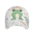thumbnail image 2 of Naloa Original Classic Low Profile Hat Men Women Baseball Cap Dad Hat Adjustable Unconstructed Frog and Mushrooms Print Cap, 2 of 9