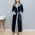 thumbnail image 5 of Plush Robes For Women and Men, Unisex Soft Warm Winter Fleece Long Hooded Bathrobe , Christmas Gifts for Family, 5 of 7