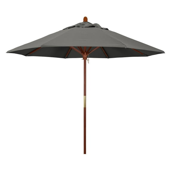 California Umbrella 9 ft. Sunbrella Marenti Wood Market Umbrella