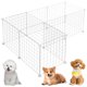 thumbnail image 1 of 1 juego de corralito para cachorros - 35 cm x 35 cm - Corralito para animales pequeños - Jaula de rejilla para conejos, gatitos y cachorros - Valla metálica portátil para interiores y exteriores, 1 of 6
