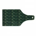thumbnail image 1 of Floral Cutting Board, Nocturnal Forestry Concept Wild Herbs Dandelions and Falling Leaves Victorian Motifs, Tempered Glass Cutting and Serving Board, Wine Bottle Shape, Multicolor, by Ambesonne, 1 of 1