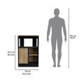 thumbnail image 3 of Ready-to-Assemble Kitchen Island | Perfect for Creating a Functional Kitchen Space | Boasts Elegant Black/Natural Oak Finish, 3 of 5