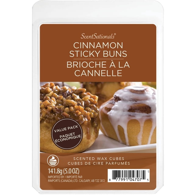 ScentSationals Scented Wax Cubes Value Pack - Cinnamon Sticky Buns