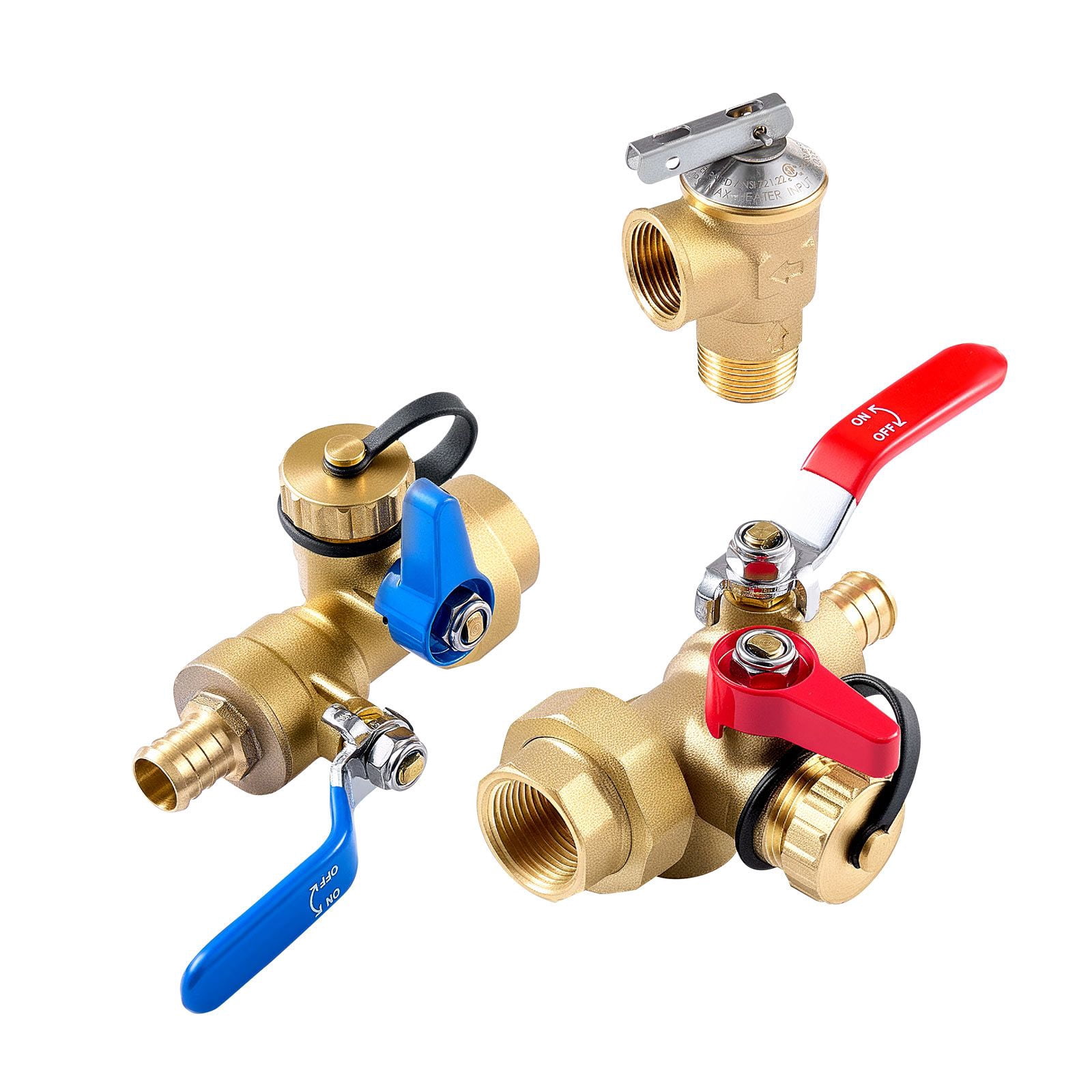 Tankless Water Heater Installation Kit Isolation Service Valve 3/4" Lead-Free Brass SUS304 for Gas Tankless Water Heaters