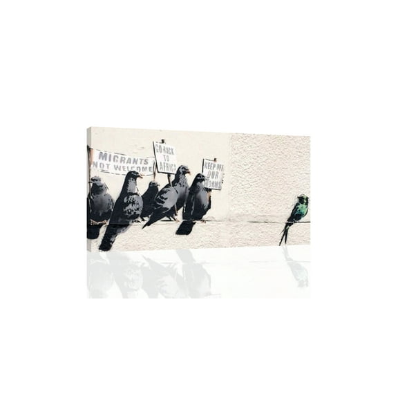 Britain Migrants Banksy - CANVAS OR PRINT WALL ART