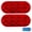 2x Red, variant on Oval Reflectors Self Adhesive Or Drill Mount Quick Mount SAE 13 DOT 2x Red
