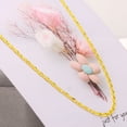thumbnail image 2 of Copper Gold Plated Jewelry Fashion Versatile Necklace Women Chain Plain Clavicle Chain, 2 of 4