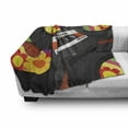 thumbnail image 3 of 70s Party Soft Flannel Fleece Throw Blanket, Compact Cassette Player and Some Vinyl Records with Seventies Text Oldschool, Cozy Plush for Indoor and Outdoor Use, 50" x 70", Multicolor, by Ambesonne, 3 of 6