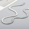thumbnail image 2 of 3/4/5/6/8mm New Fashion 316L Stainless Steel Flat Snake Chain Necklace Women Men, 2 of 8