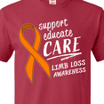 thumbnail image 4 of Inktastic Support Educate Care Limb Loss Awareness Orange Ribbon T-Shirt, 4 of 5