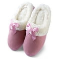 thumbnail image 5 of Women’s Soft & Cozy Memory Foam Plush Slippers with Ribbon Bow and Non-Slip Rubber Sole – Indoor Outdoor Spa House Shoes, 5 of 8