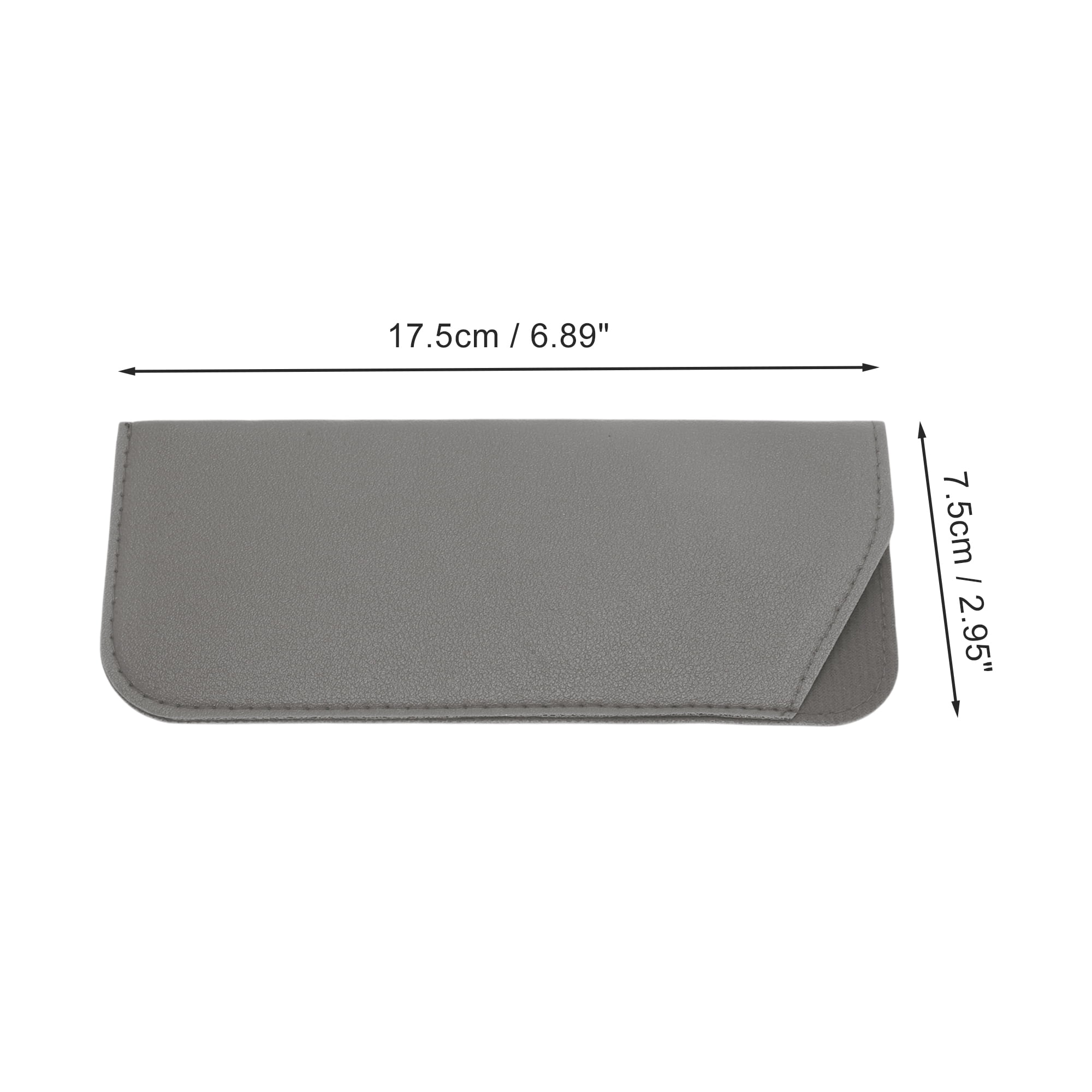 Unique Bargains Eyeglass Pouch Portable Eyeglasses Storage 1 Pc Deep Gray