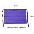 thumbnail image 2 of Women Men New Kitchen Antifouling 2 Pocket Apron Short Half Waist Apron Half Apron Waist Aprons Work Apron BURGUNDY, 2 of 8