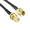 thumbnail image 3 of Uxcell RG174 RP-SMA Male to RP-SMA Female Antenna Extension Cable Shorter Length Metal Black 2 Pcs 2'', 3 of 6