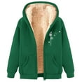thumbnail image 5 of Bibifish Womens Fleece-Lined Full Zip Hoodies With Butterfly Print Hoodies With Side Pockets Relaxed Fit Casual Spring Daily Warm Wear Pullover Tops, 5 of 5