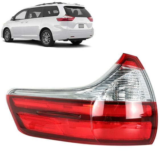 waltyotur For 2015-2020 Toyota Sienna Outer Tail Light Rear Brake Lamp Driver Left Side
