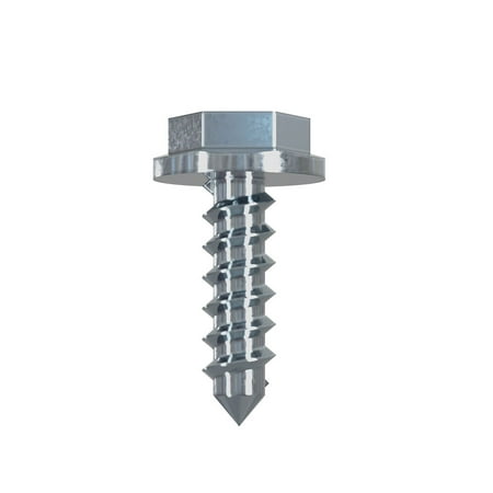 

M6 Wood Stud Screws CarbonSteel Silver Hex Head 4 Pack