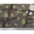 thumbnail image 3 of Soimoi Brown Japan Crepe Satin Fabric Rose Bud & Leaves Decor Fabric Printed Yard 42 Inch Wide, 3 of 3