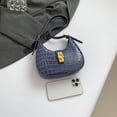 thumbnail image 4 of Bolso Hombro Cuero PU Lindo Axila para Mujer Mano () Azul, 4 of 8