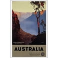 thumbnail image 3 of Vintage Apple Collection 13x18 Black Modern Framed Museum Art Print Titled - Australia_Blue, 3 of 5