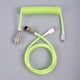thumbnail image 3 of Cable USB tipo C shamjiam Cable espiral enrollado Carga rápida universal verde, 3 of 5