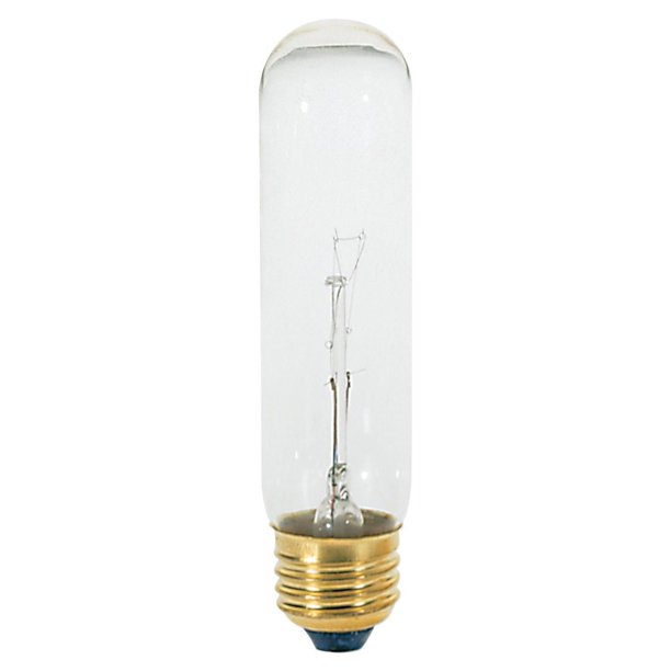 60 Watt T10 Rough Service Bulb, Clear, Standard Base (2 Bulbs