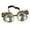 Brass, variant on LELINTA Vintage Rivet Diffraction Laser Goggles Welding SteampuLELINTA Glasses Rainbow Crystal Lens