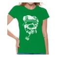 thumbnail image 1 of Awkward Styles Skull with Captain Hat and Pipe Tshirt for Women Sugar Skull Shirt Captain Skull T Shirt Dia de los Muertos Gifts for Her Day of the Dead Shirt for Women Skull Gifts Cool Skull Shirt, 1 of 4
