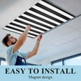 thumbnail image 5 of 2 Pack Black and Fluorescent Light Covers for Ceiling Lights White Stripe Magnetic Ceiling Light Covers Overhead Light Filters for Office Classroom Home, 5 of 9