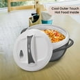 thumbnail image 6 of Pinnacle 3.6 Qt Insulated Casserole Dish with Lid – Stainless Steel Thermal Food Serving Bowl Black, 6 of 8