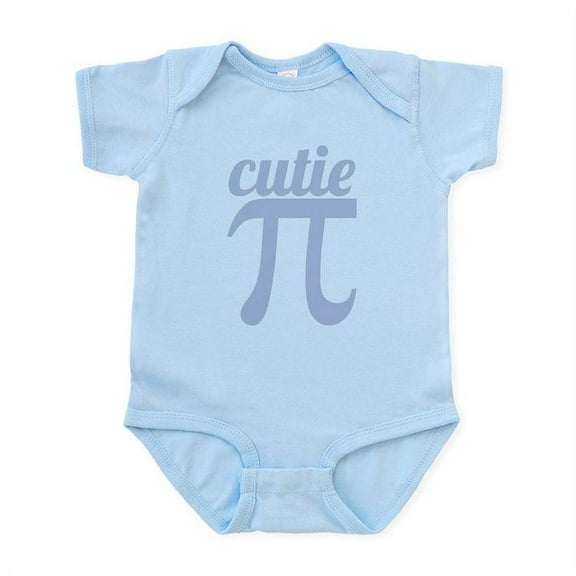 CafePress - Cutie Pi Blue Infant Bodysuit - Baby Light Bodysuit, Size Newborn - 24 Months
