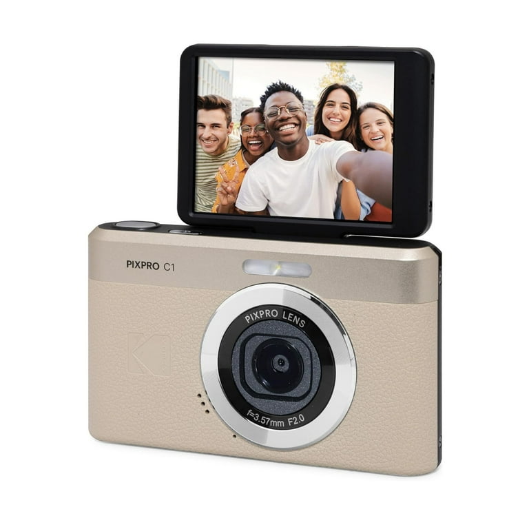 KODAK PIXPRO C1 13MP, 1080p Digital Camera (Tan) Bundle with 32GB